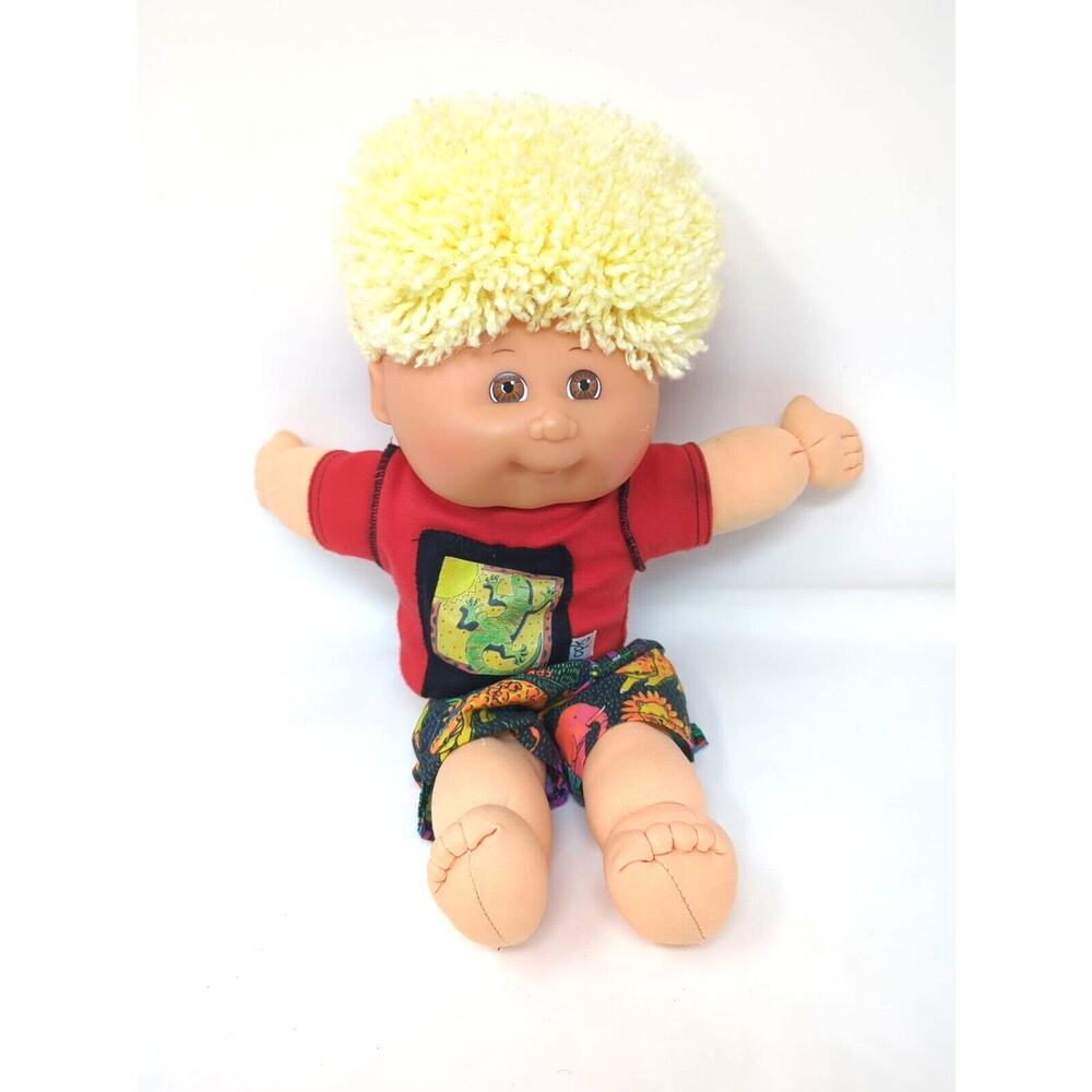 Mattel First Edition Cabbage Patch Doll 1988 Blonde Hair/Skin Brown Eyes Vintage